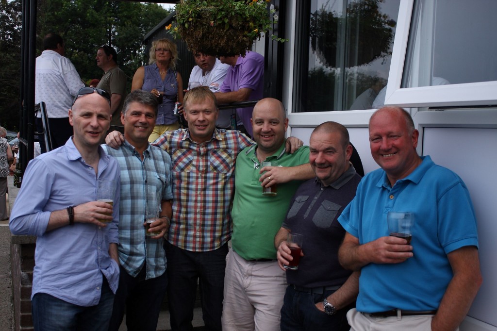 Colin with teammates Marcus Caveney, Alan Starmer, Vinny Ball, John Kaye and David Fare at a club reunion